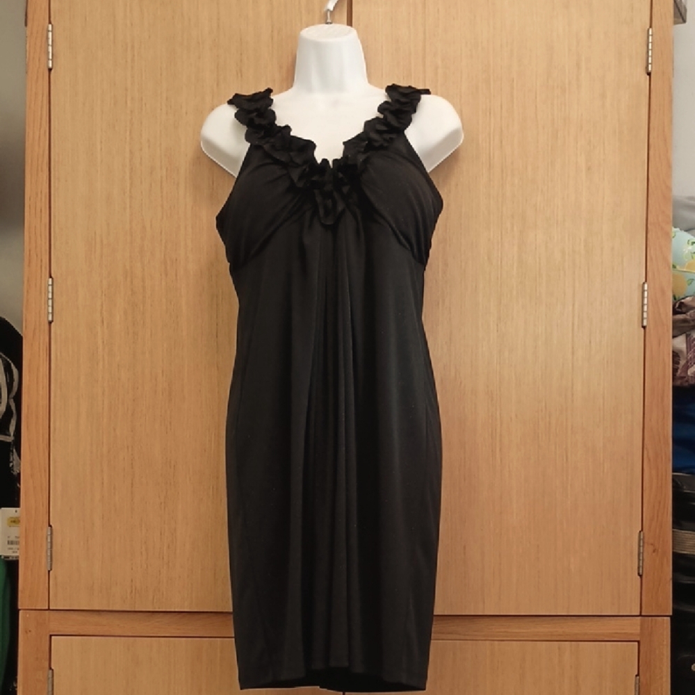 En Focus SZ 14 Black Sparkly Sleeveless Dress